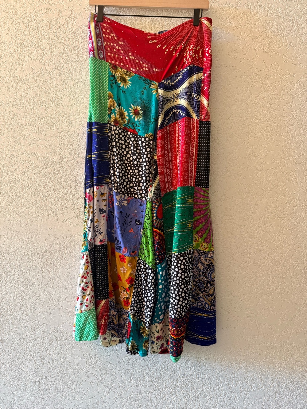 KATHMANDU IMPORTS Boho Wide Leg Patchwork Hippie Artsy Lounge Pants Size S/M